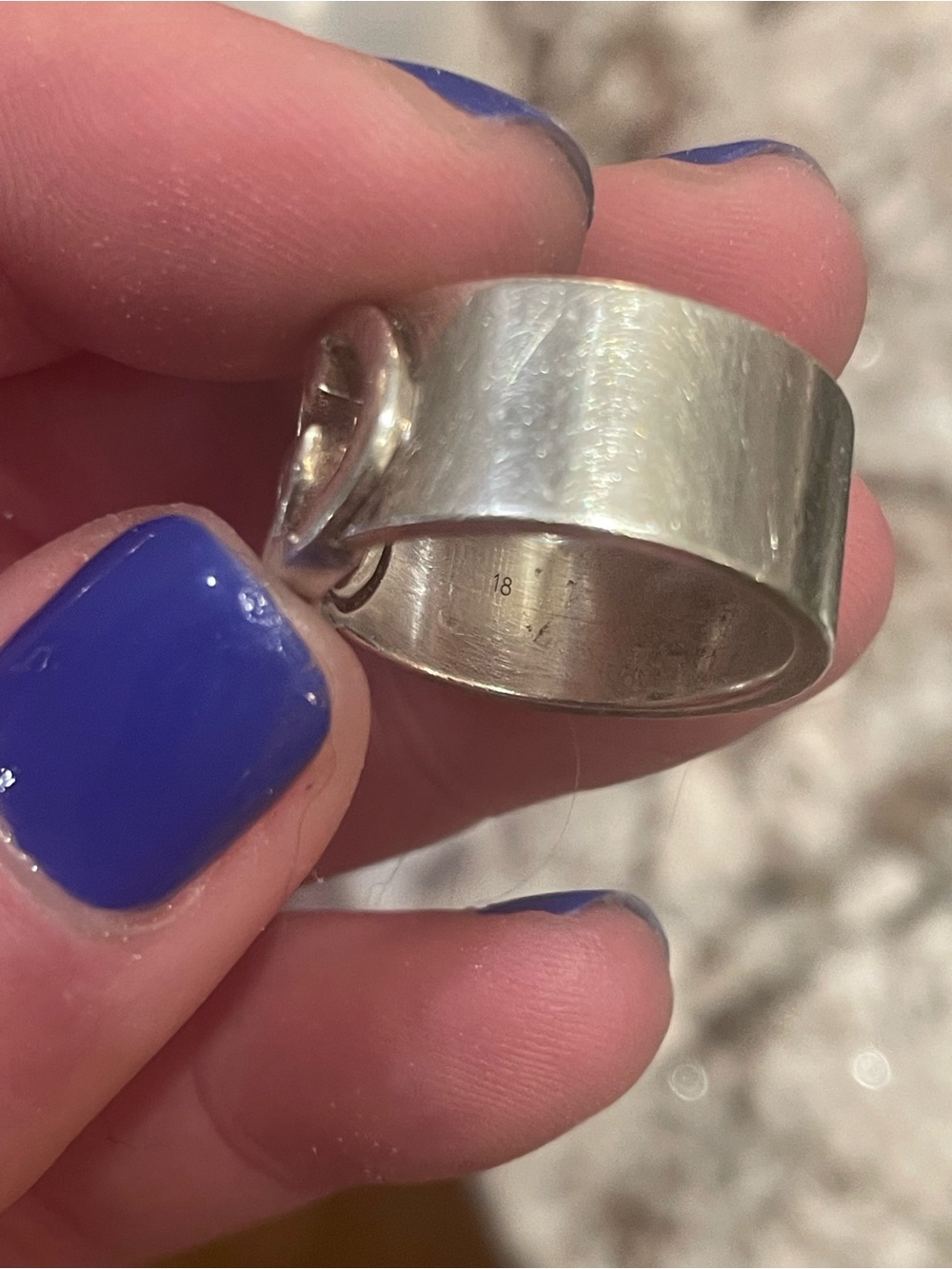 GUCCI~Interlocking G Sterling Silver Ag925 Ring - Picture 8 of 9